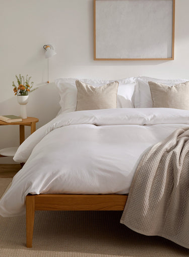 Egyptian cotton and bamboo 330-thread-count duvet cover set